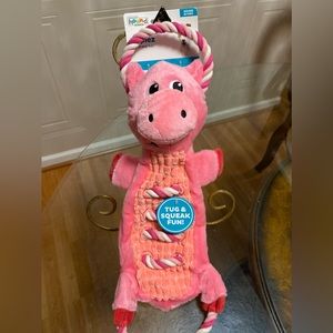 - Outward Hound Pink Pig Ropiez Dog Toy With Squeaker 20”.